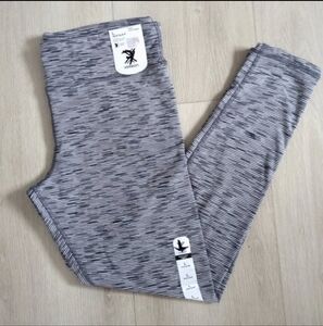 XERSION | Women's Grey/White Textured Pattern 7/8 Fleece  Lined Leggings